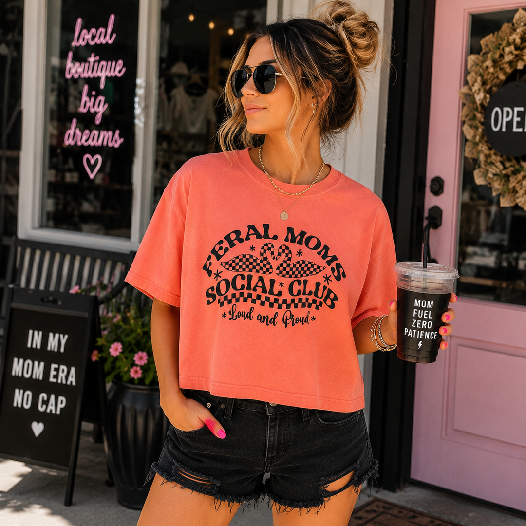Feral Moms Social Club Boxy Tee