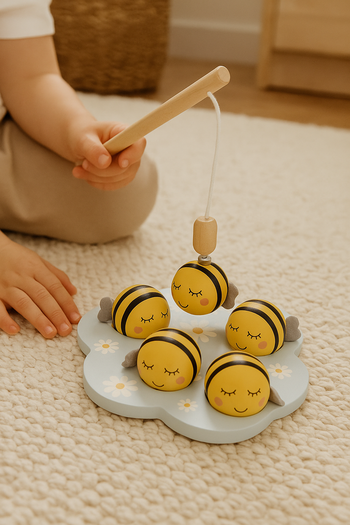 Baby Bee Fishing Game | Wooden Montessori Toy