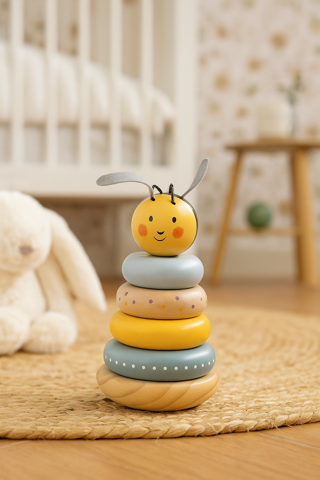 Baby Bee Stacking Toy | Wooden Montessori Stacker