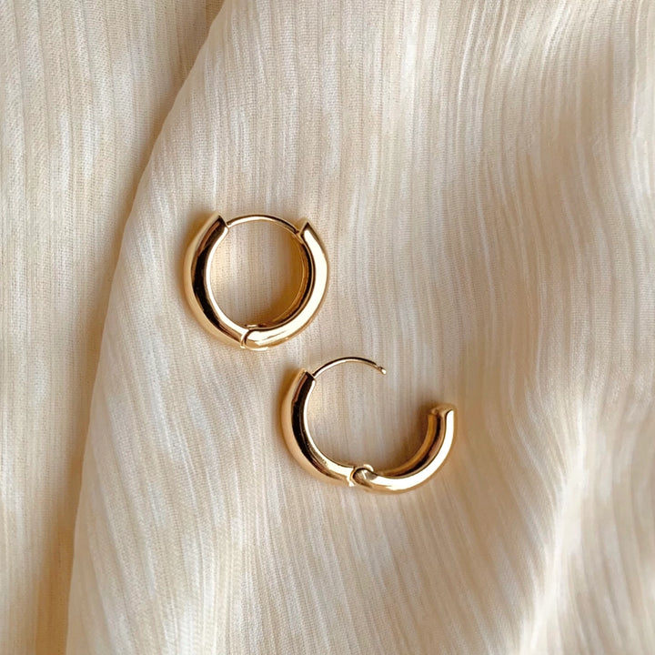 Chubbie Hoops – Gold (16mm) | Everyday Hoop Earrings | SALT by Sarah Curtis