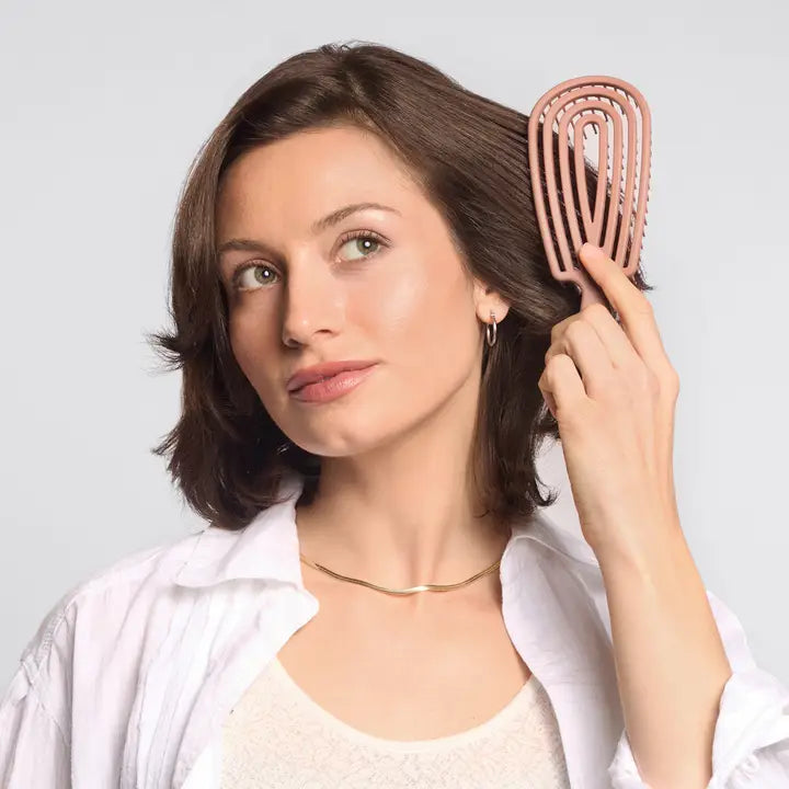Detangling Flexi Brush – Terracotta | Flexible Wet & Dry Hair Brush for Gentle Detangling