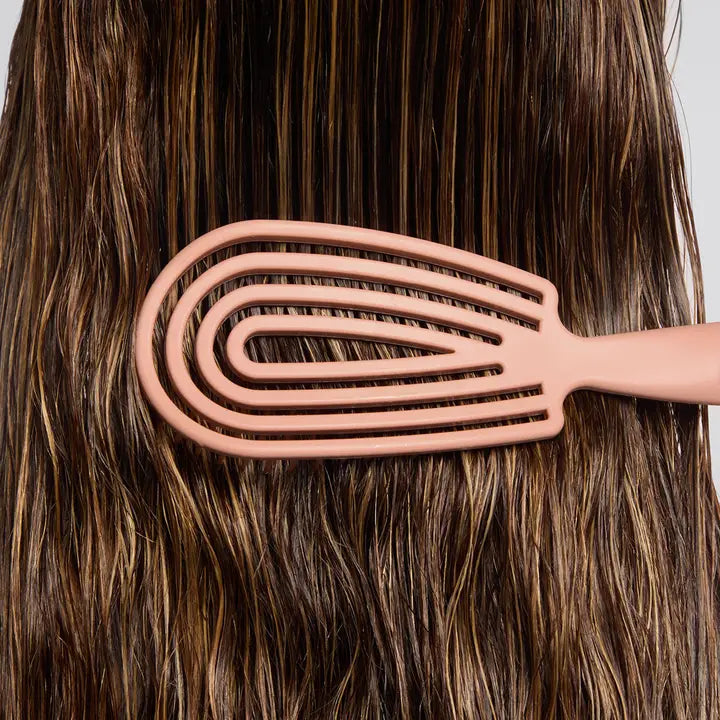 Detangling Flexi Brush – Terracotta | Flexible Wet & Dry Hair Brush for Gentle Detangling