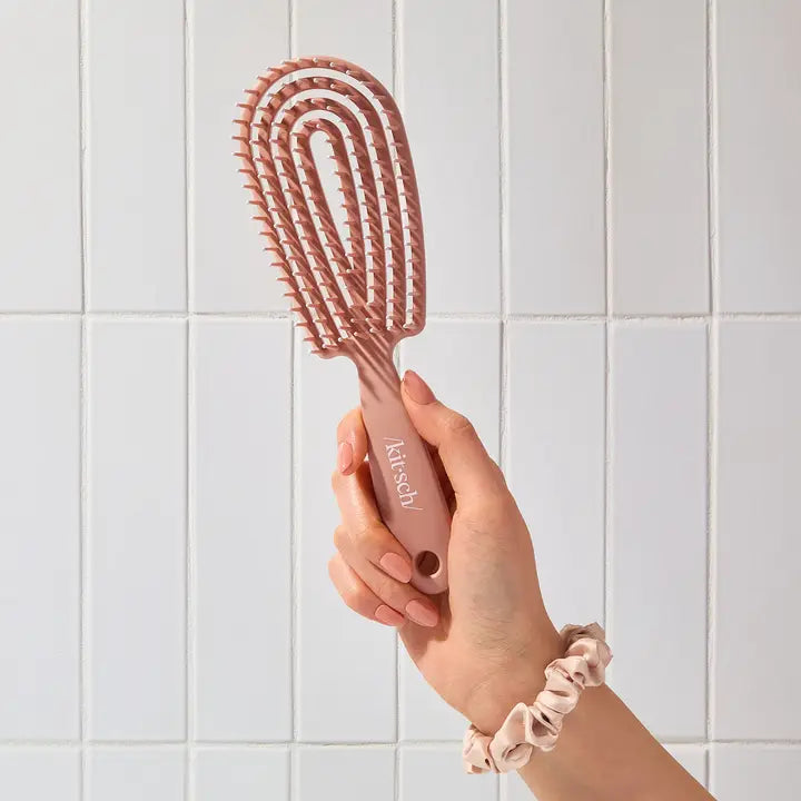 Detangling Flexi Brush – Terracotta | Flexible Wet & Dry Hair Brush for Gentle Detangling