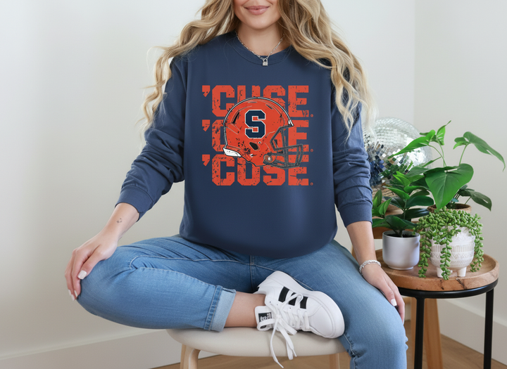 ’CUSE Helmet Repeat Long Sleeve Tee