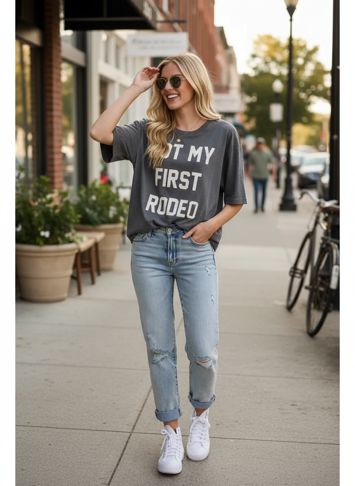 Not My First Rodeo Cropped Graphic Tee