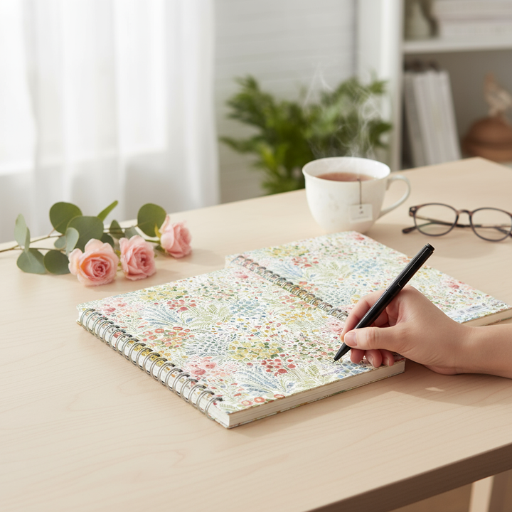 Mixed Floral Spiral Notebook