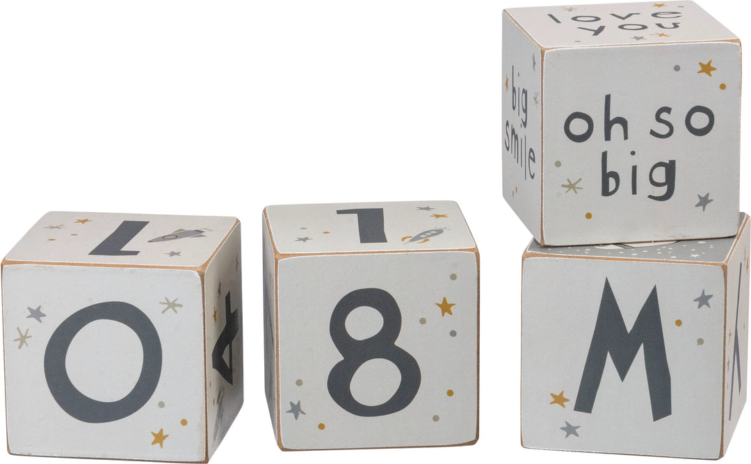 Galaxy Milestone Blocks | Wooden Baby Milestones