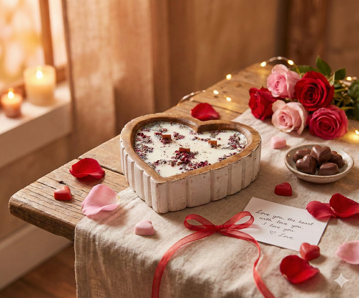 Ridgy Mini Heart Candle