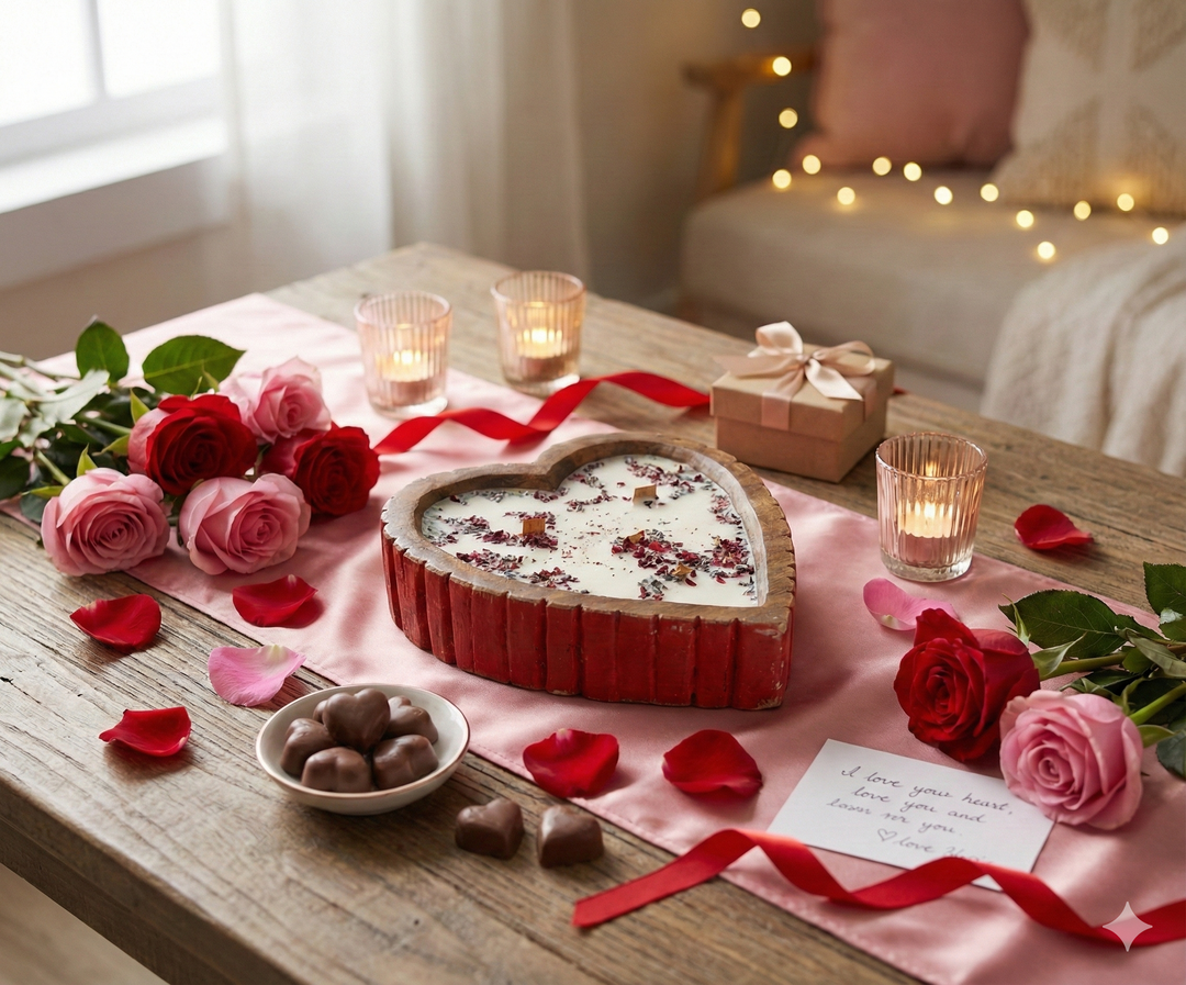 Ridgy Mini Heart Candle