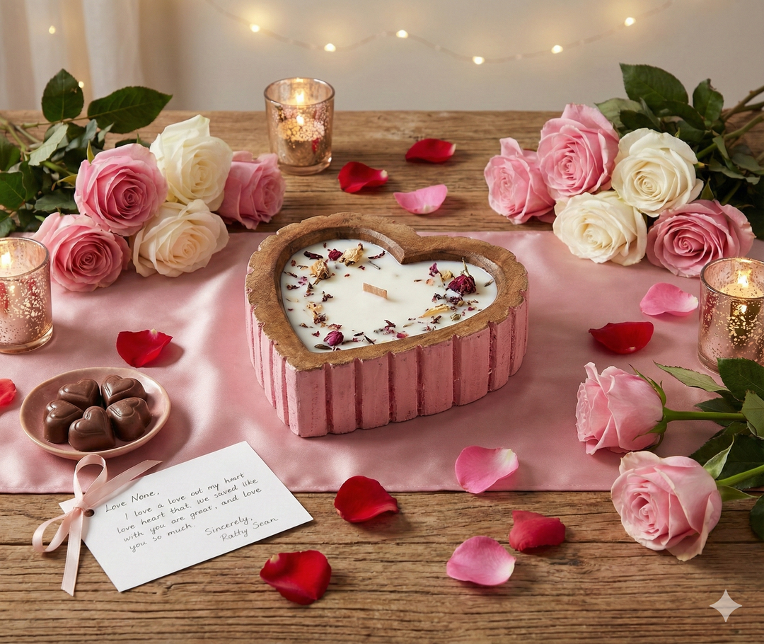 Ridgy Mini Heart Candle