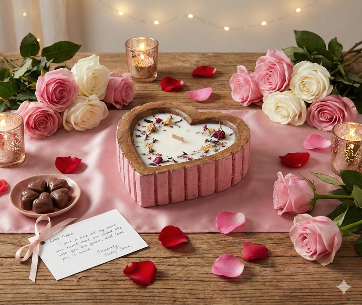 Ridgy Mini Heart Candle
