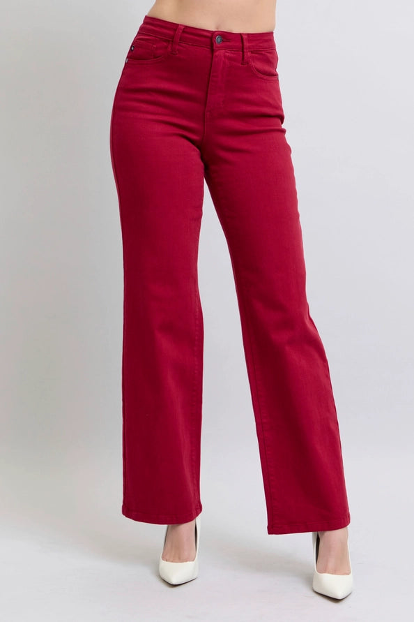 Judy Blue Heart Pocket High-Waisted 90’s Straight Boot Jeans