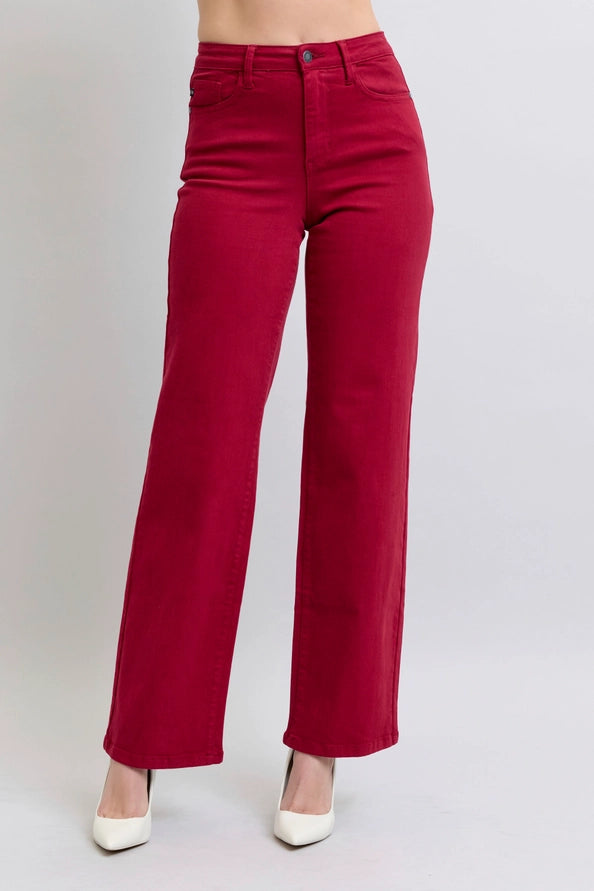 Judy Blue Heart Pocket High-Waisted 90’s Straight Boot Jeans
