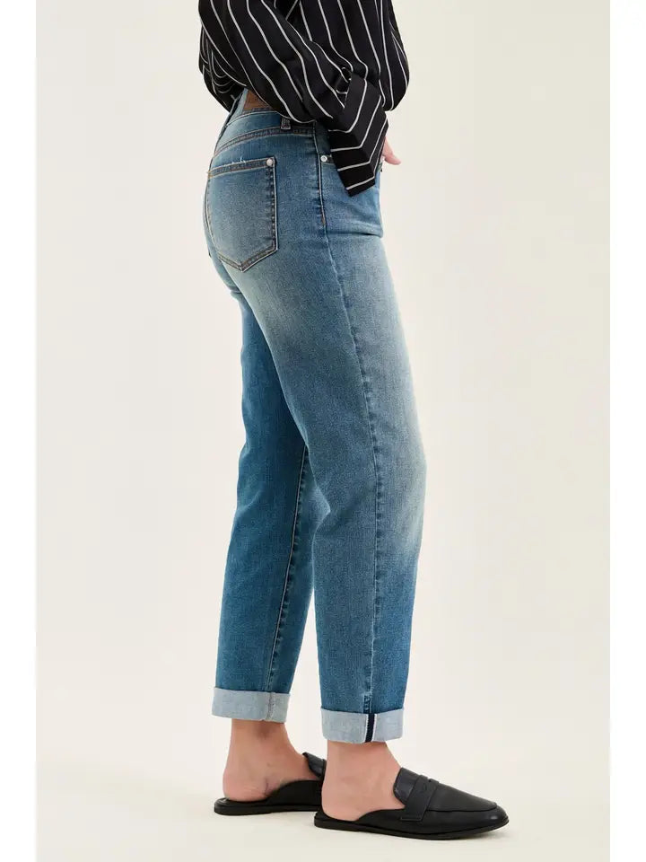 Judy Blues Mr Boyfriend Cool Denim w/ Cross Back Belt Loops