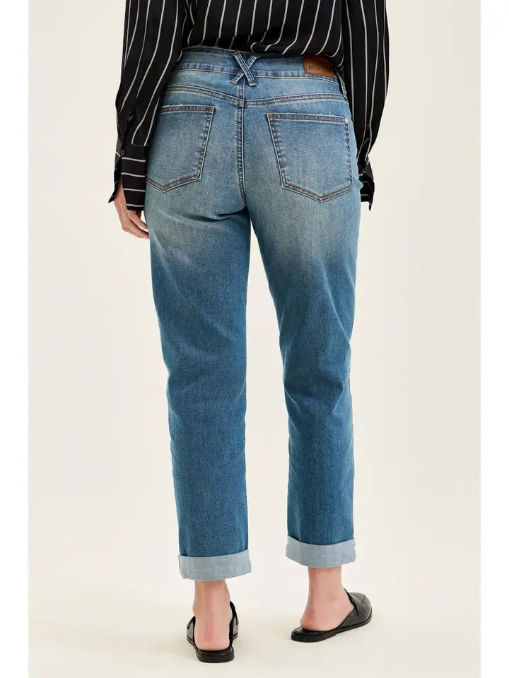 Judy Blues Mr Boyfriend Cool Denim w/ Cross Back Belt Loops