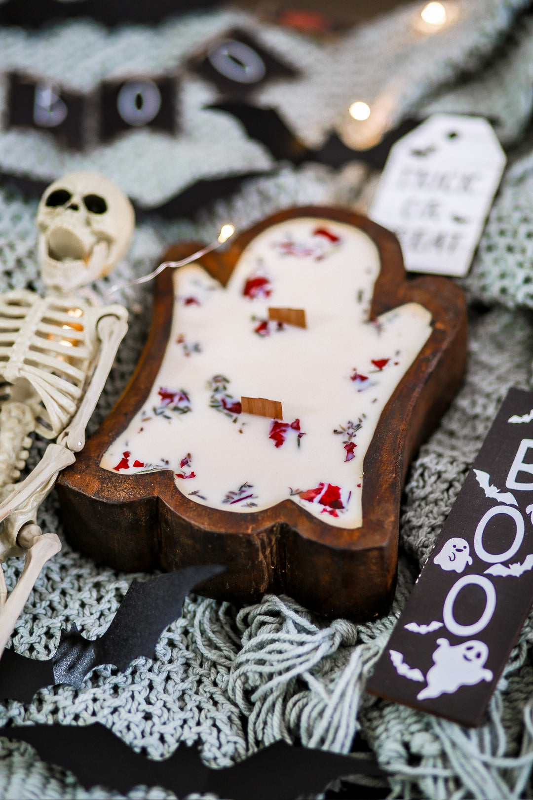 Ghost Dough Bowl Candle
