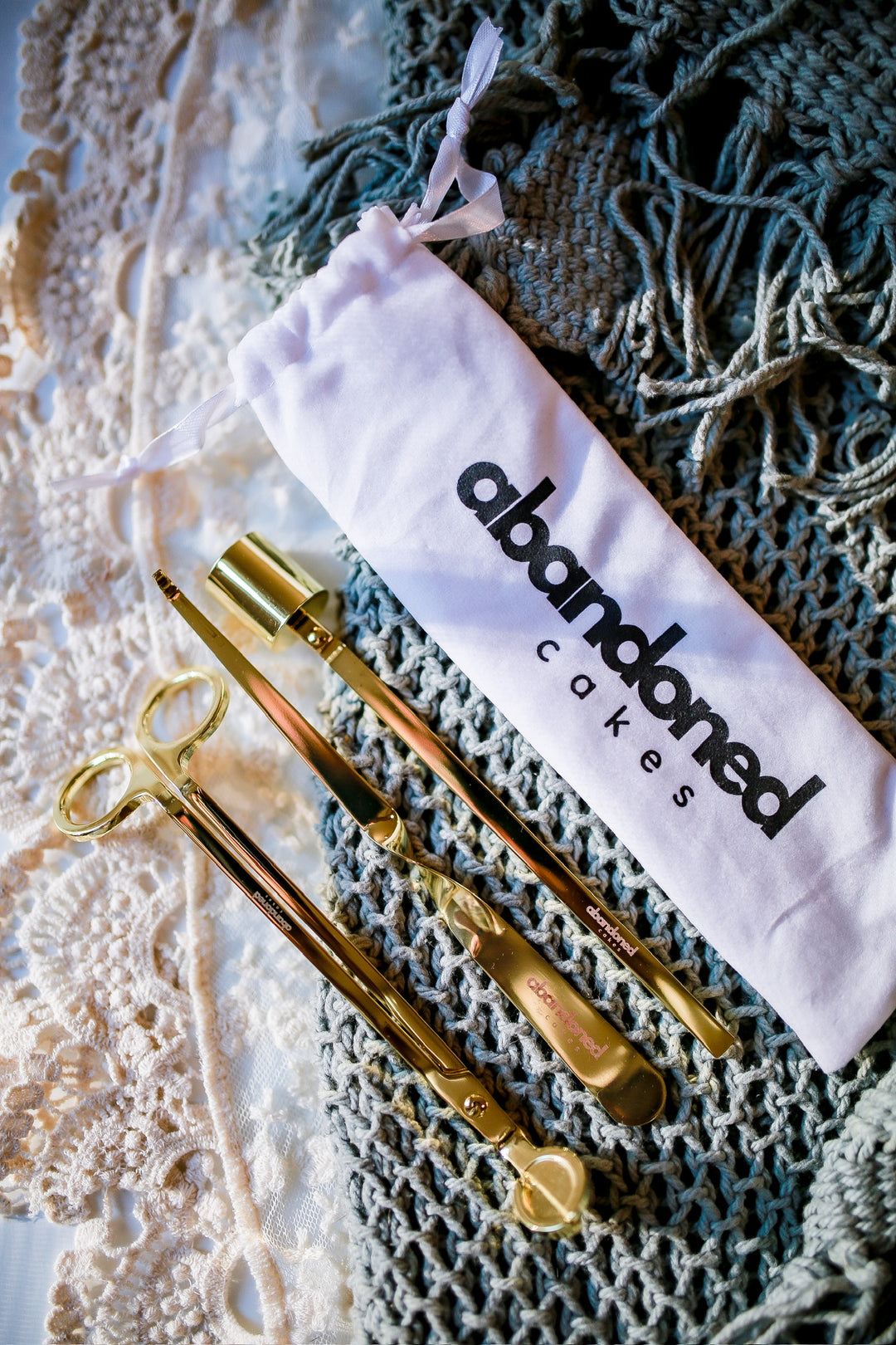 Candle Care Kit – Gold 3-Piece Set