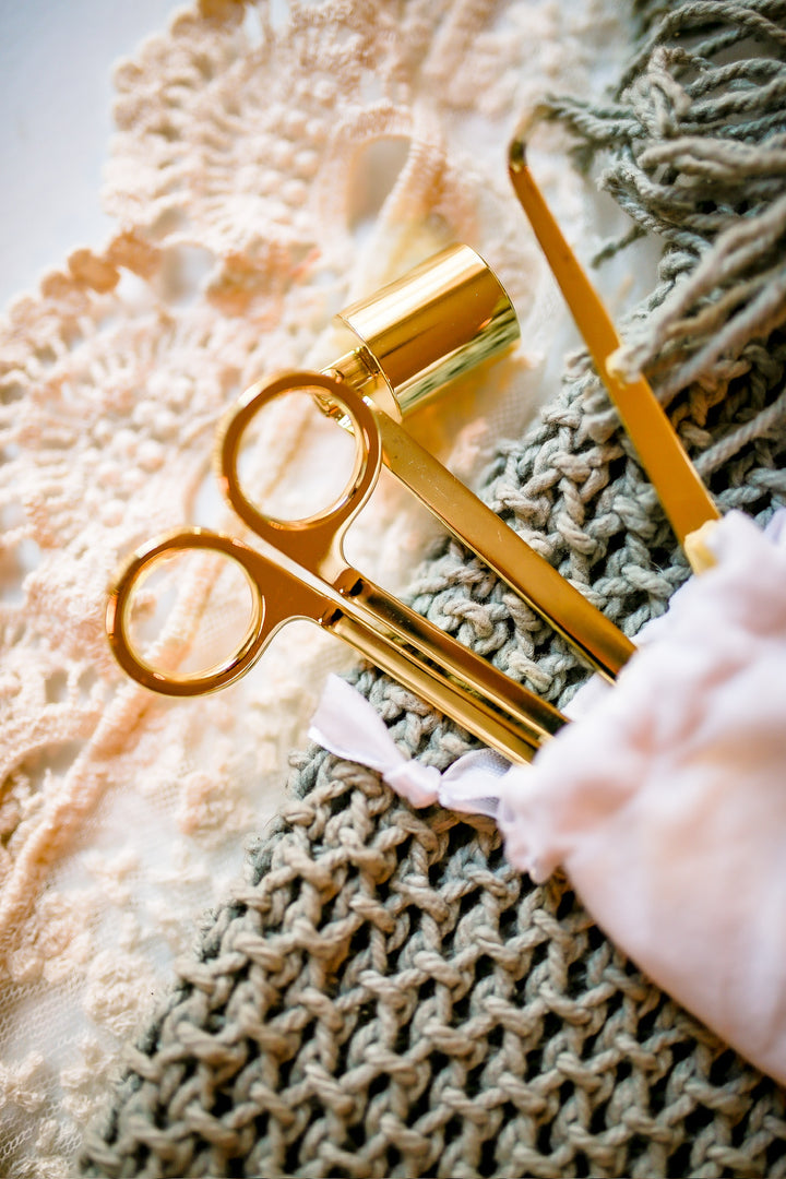 Candle Care Kit – Gold 3-Piece Set