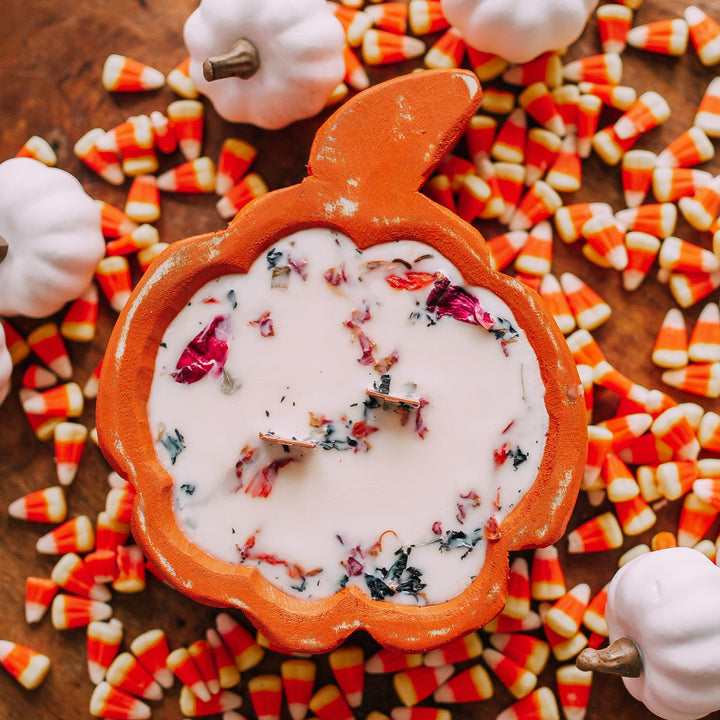Pumpkin Dough Bowl Candle