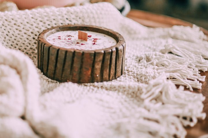 Ridgy Dough Bowl Candle