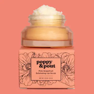 Poppy & Pout Exfoliating Lip Scrub | 100% Natural Lip Prep Treatment