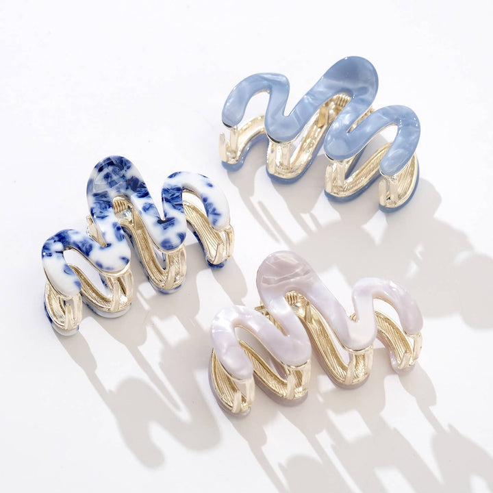 Willow Mini Coastal Metal Squiggle Claw Clip - Mini