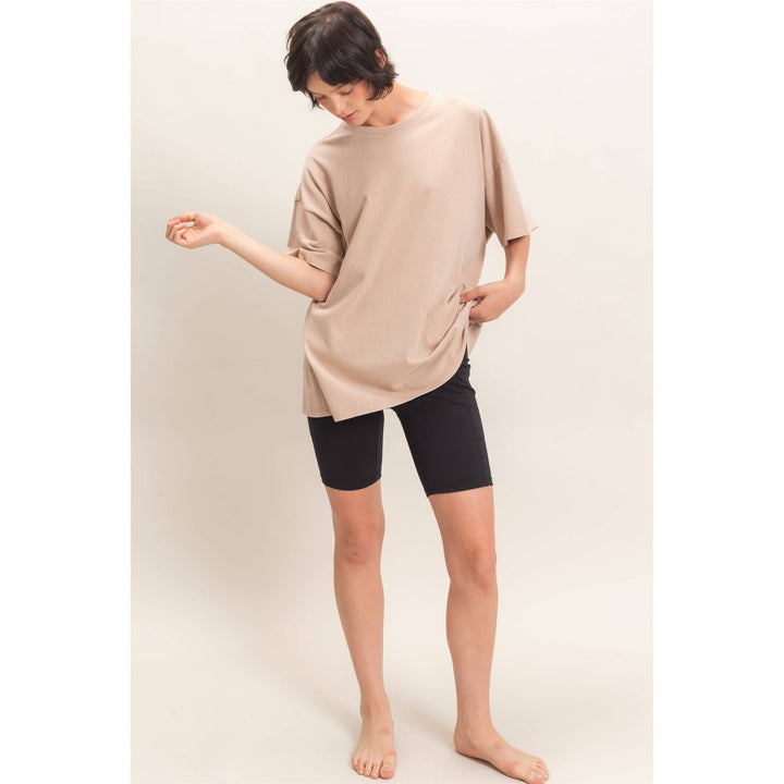 Mineral Wash Oversized Crew Neck T-Shirts