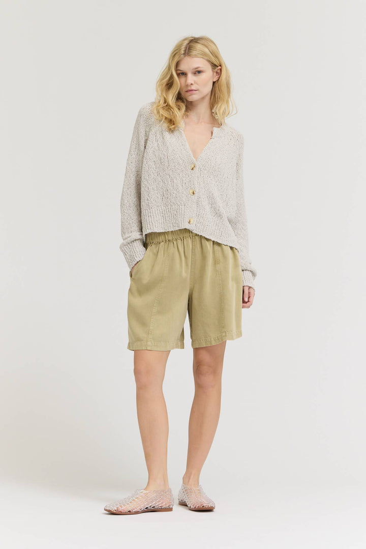 80476TY - TEXTURED VNECK CARDIGAN