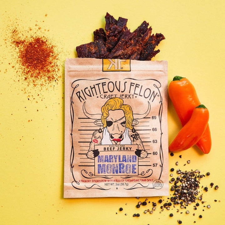 Righteous Felon Maryland Monroe Beef Jerky 2oz