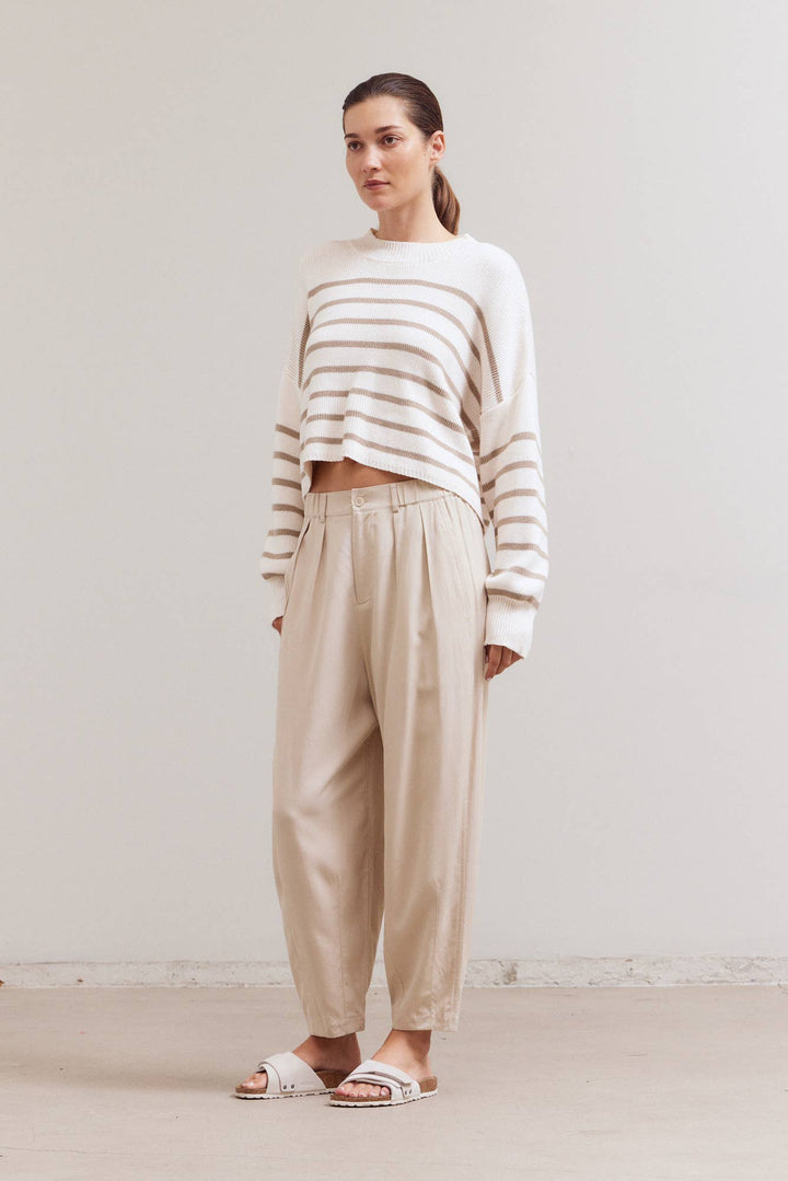 41750 - STRIPE SWEATER CROP TOP