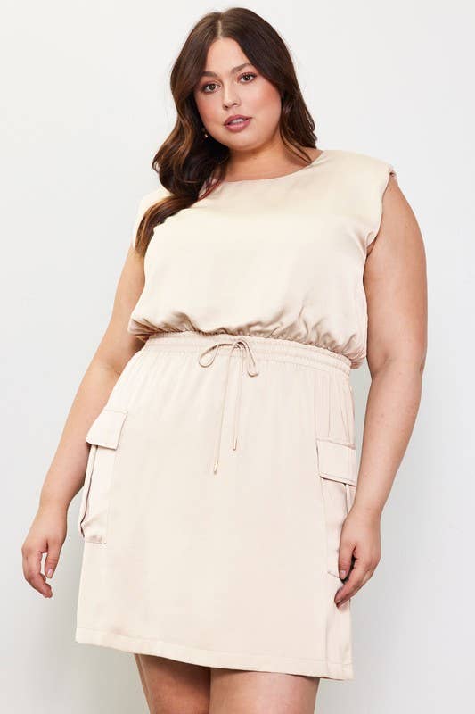 plus size short sleeve mini dress Women's Sweet New Days Dress, Pink