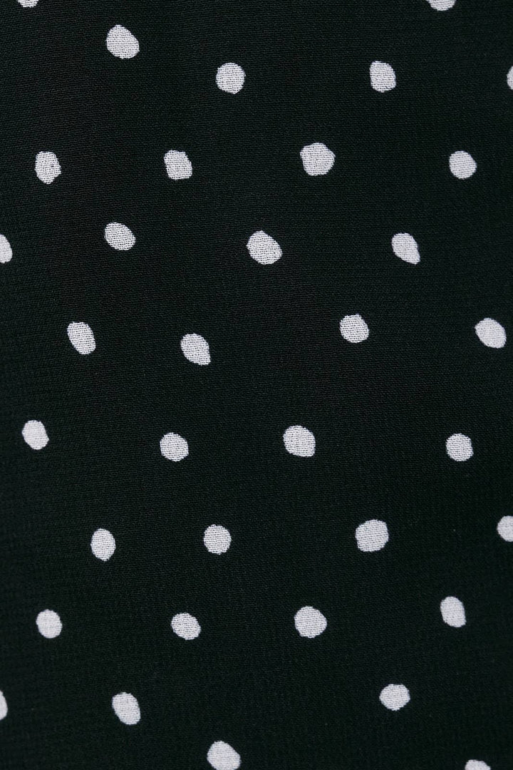 SLEEVELESS TIE SHOULDER STRAP TIERED POLKA DOT MINI DRESS