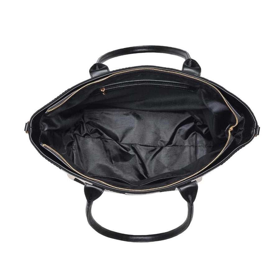 Betty Checkerboard Tote – Black & Cream