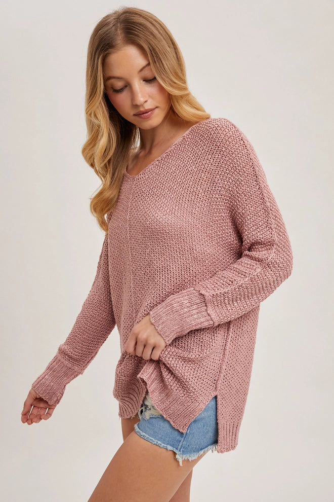 Reverse Seam Loose Fit Sweater