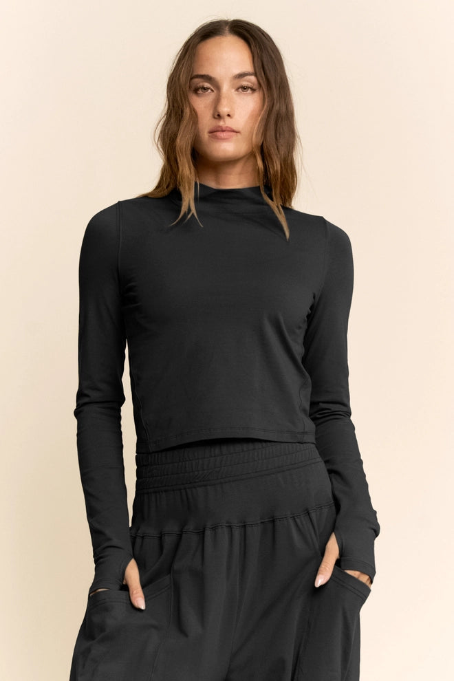 Textured Mock Neck Relaxed Lounge Set