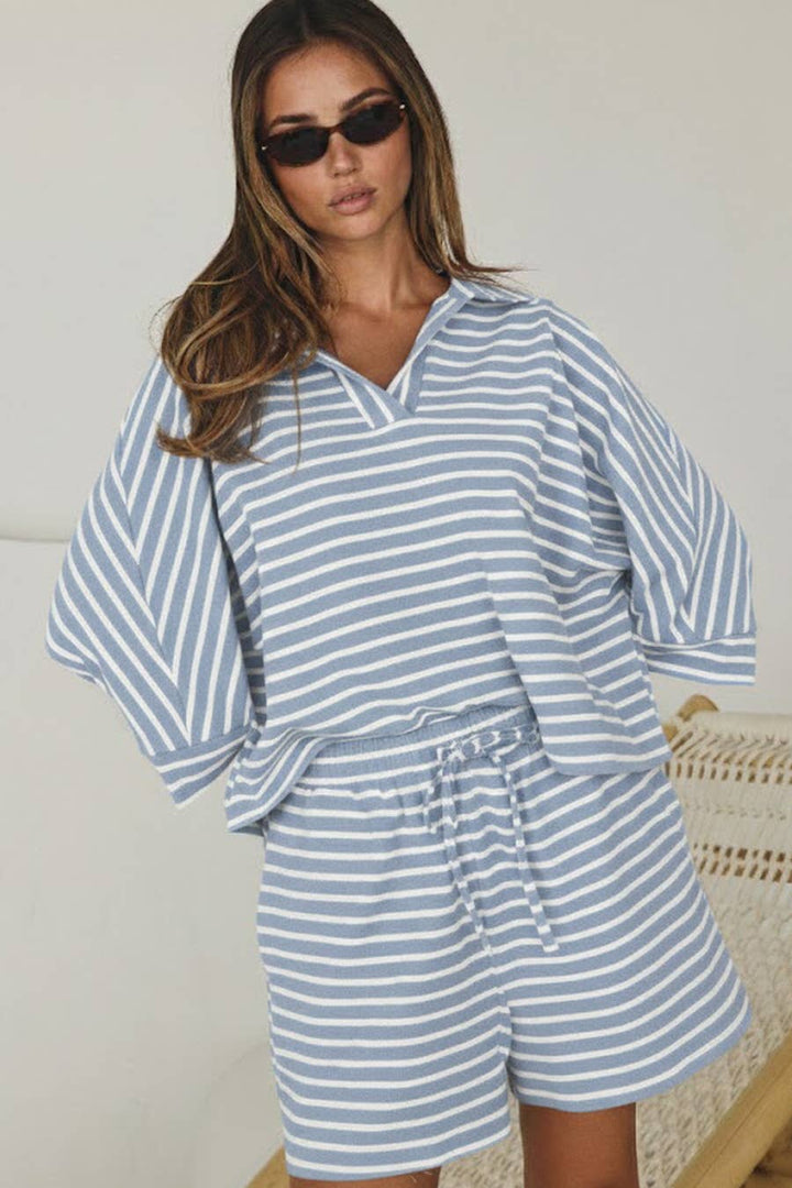 Stiped Two-piece Set
