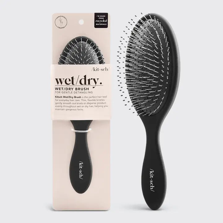 Wet/Dry Detangling Brush | Recycled Plastic Hair Brush for All Hair Types