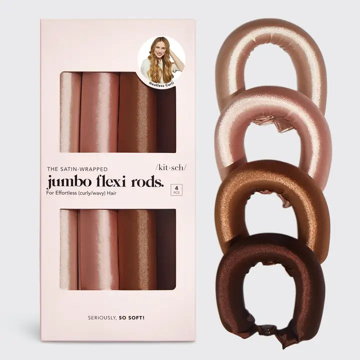 Satin Jumbo Flexi Rods (4-Piece Set) – Rosewood