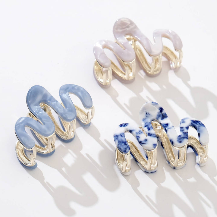 Willow Mini Coastal Metal Squiggle Claw Clip - Mini