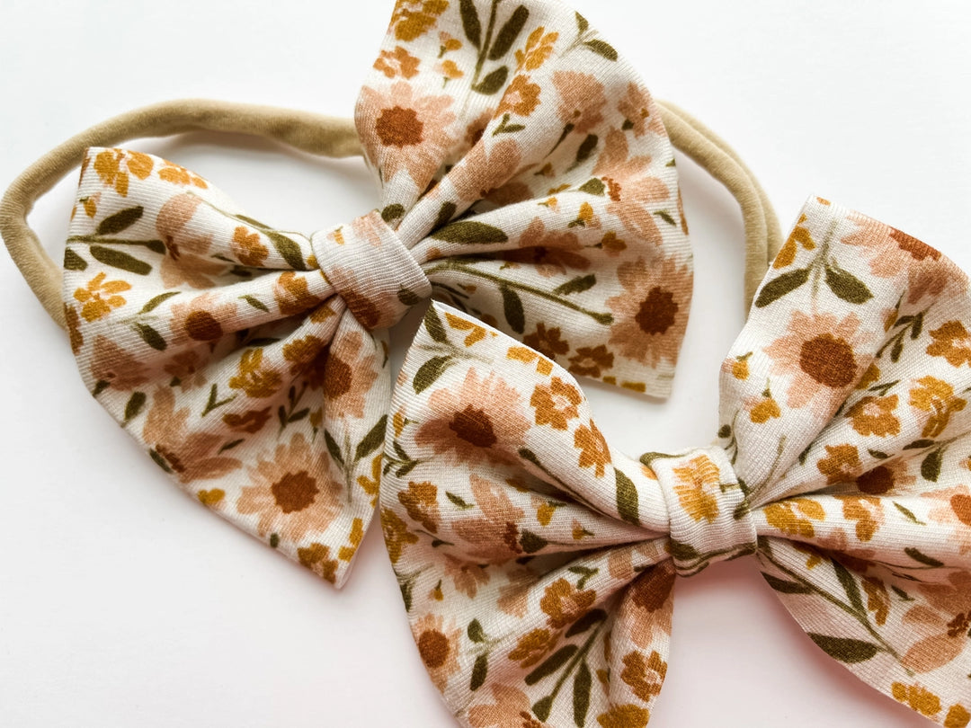 Baby Bow Headband – Floral Garden