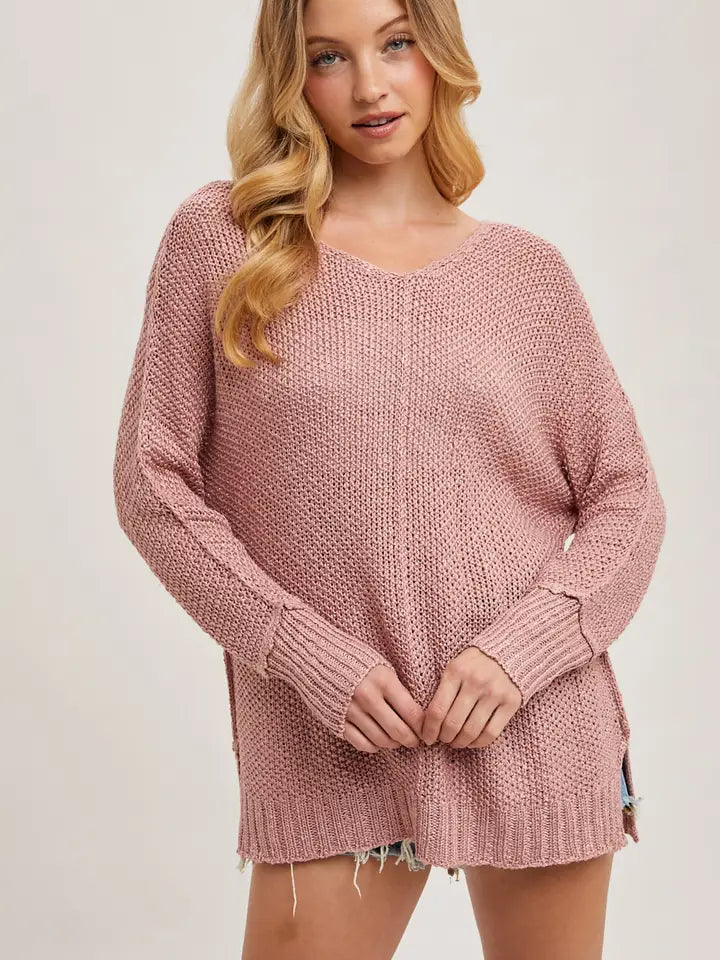 Reverse Seam Loose Fit Sweater