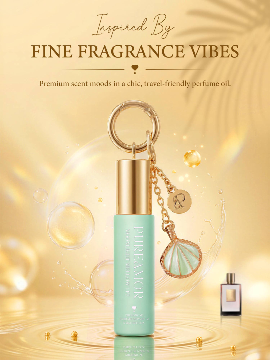 Summer New Product (Shipment on 7/10/26) Moonlight Mellow | P7 Pheromone Perfume | 06 ML Keychain Roll on Perfume