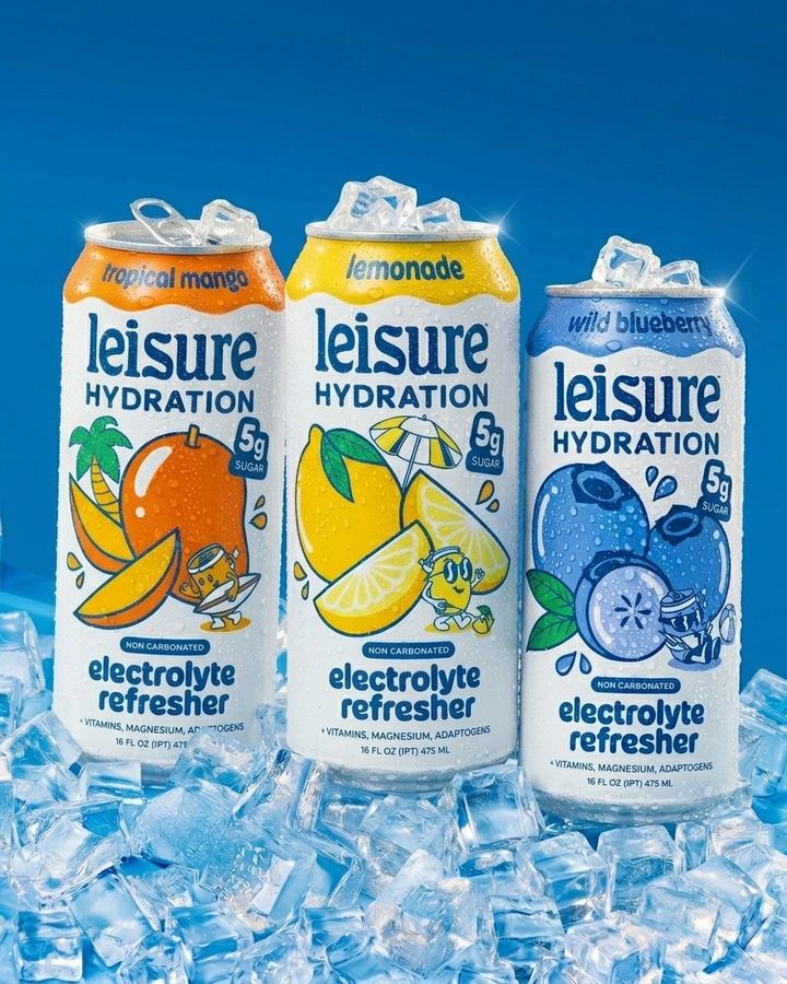 Leisure Hydration Electrolyte Wild Blueberry (16 oz x 12-Pack)