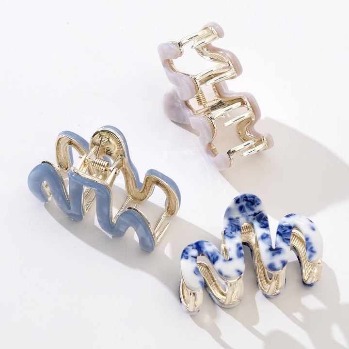 Willow Mini Coastal Metal Squiggle Claw Clip - Mini