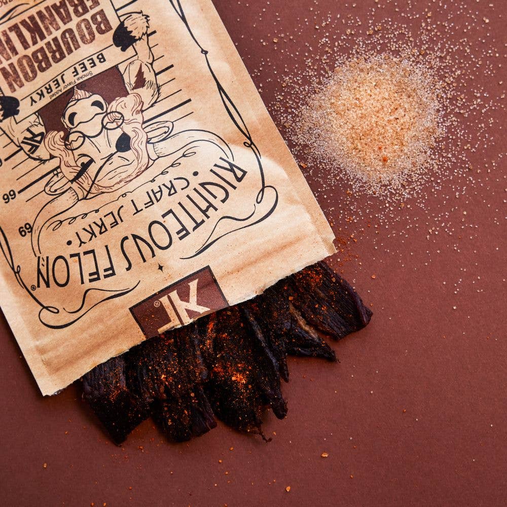 Righteous Felon Bourbon Franklin Beef Jerky 2oz