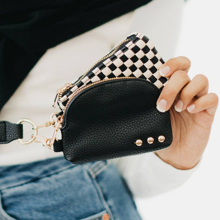 Wonderlust Woven Dual Pouch Wristlet Wholesale - NEW COLOR!