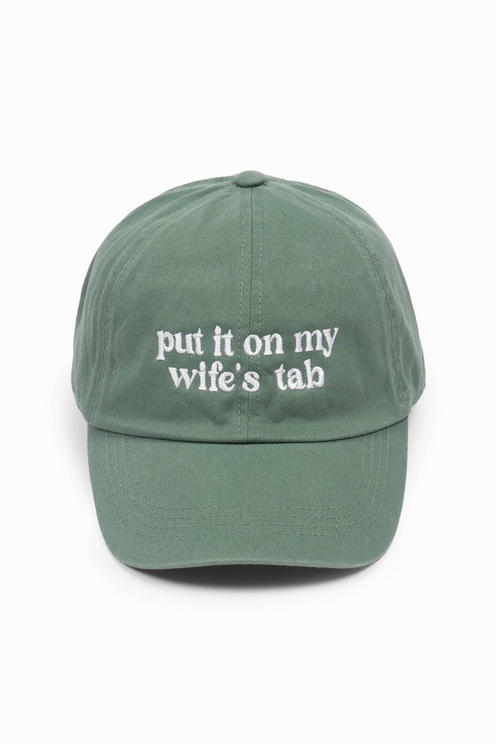 PUT IT ON MY WIFE'S TAB Embroidery Baseball Cap