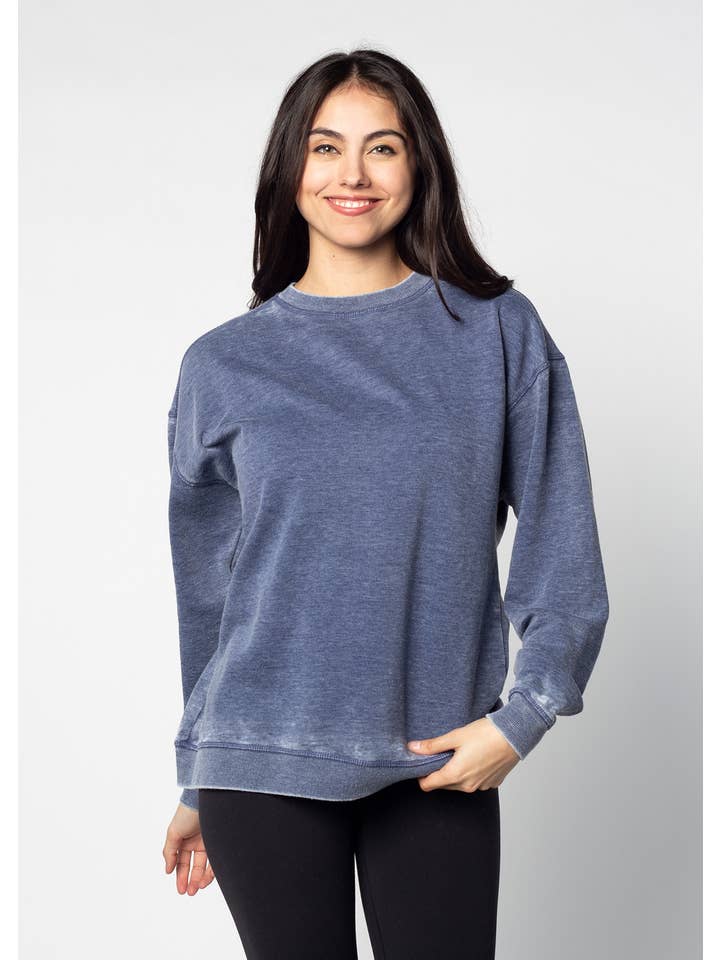 chicka-d Burnout Crewneck Pullover
