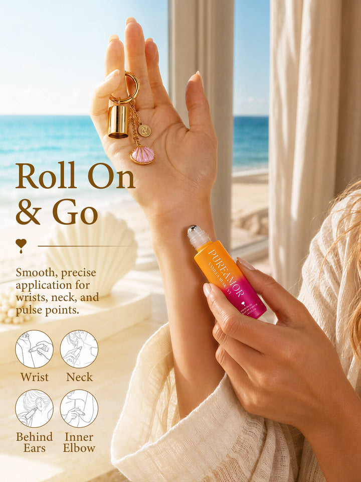 Vanilla Musk | Roll-on Pheromone Keychain Perfume Oil - 6ml