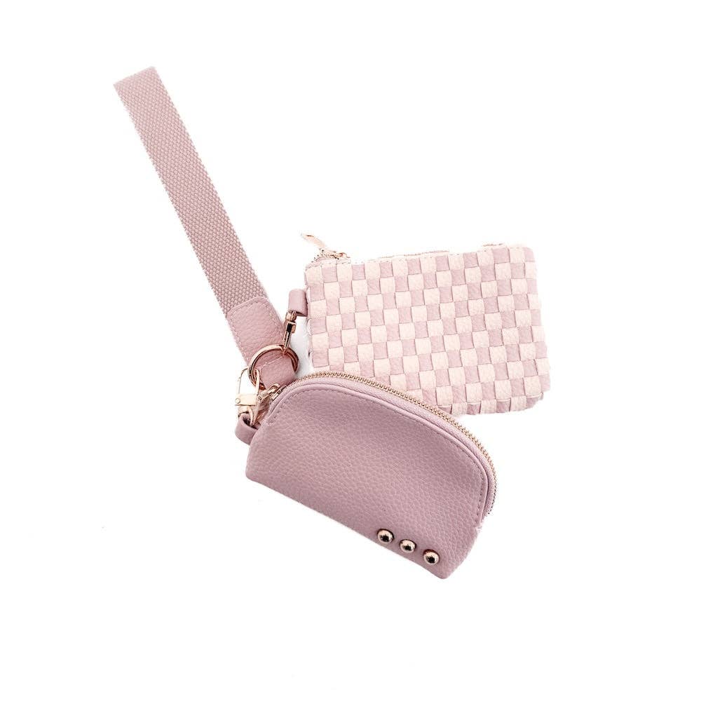 Wonderlust Woven Dual Pouch Wristlet Wholesale - NEW COLOR!